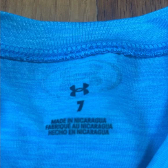 Kid’s Under Armour Light Blue Tee and Black Shorts Combo - Picture 2 of 6